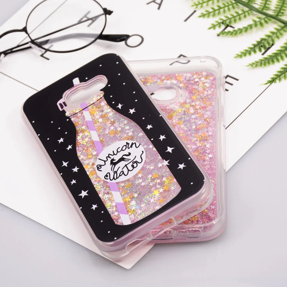 Reaoom for Samsung Galaxy A5 2017 Case Glitter Dynamic Liquid Colorful Star Quicksand Bottle Unicorn Cover for Galaxy A5 2017    (7)
