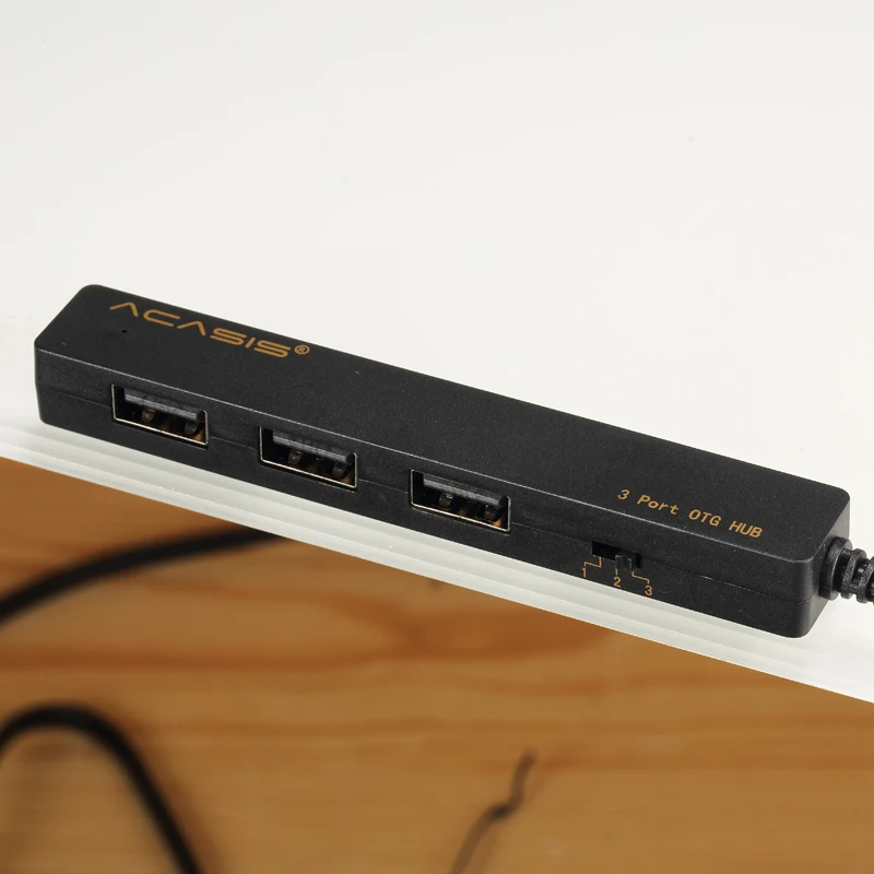 Высокое качество ACASIS H027 3 порта OTG Micro usb-хаб USB2.0 USB адаптер для зарядки питания трансмиссон кабель разветвитель для мобильного стола