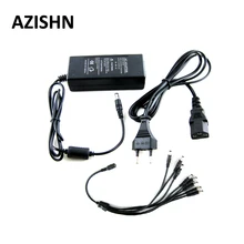 AZISHN AC 100-240V к DC 12V 3A адаптер питания зарядное устройство с 1 разъемом 8 кабель питания адаптер для Светодиодный светильник с европейской вилкой