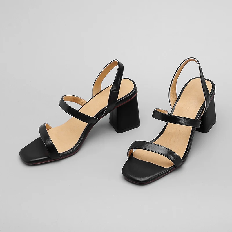 Kcenid/новые женские босоножки из натуральной кожи, летние женские босоножки на высоком квадратном каблуке с открытым носком, женская обувь