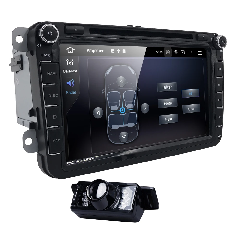 Excellent Hizpo AutoRadio 2 Din Android 8.0 Car DVD Multimedia for skoda octavia 2 3 superb 2 VW T5 passat b6 b5 cc seat leon altea Golf 5 3