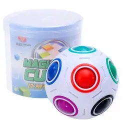 Забавный волшебный кубический шар Форма Скорость радуги, пазлы футбольный мяч детские развивающие игрушки обучение для детей и взрослых