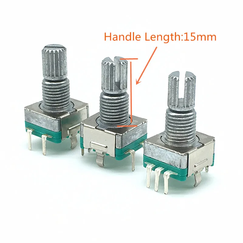 5x EC11 Rotary Encoder Switch 20mm Audio Digital potentiometer 5 Pin Flatted End 