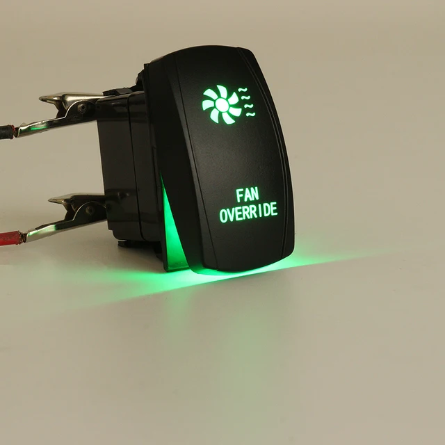 5Pin 12V Car FAN OVERRIDE Switches Laser Rocker Toggle Switch On/Off
