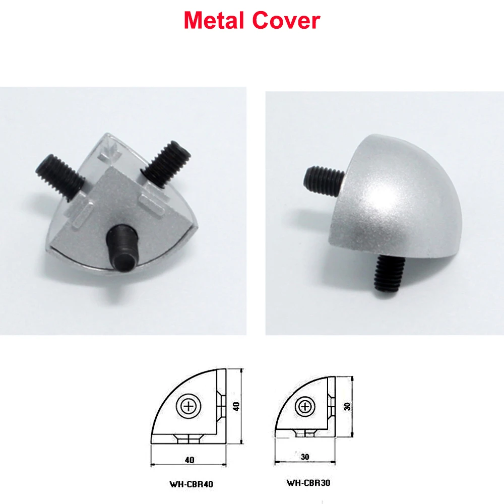 1 шт 3030/4040R трехмерный Соединитель с металлическая Торцевая заглушка и винты для алюминиевого профиля ЕС