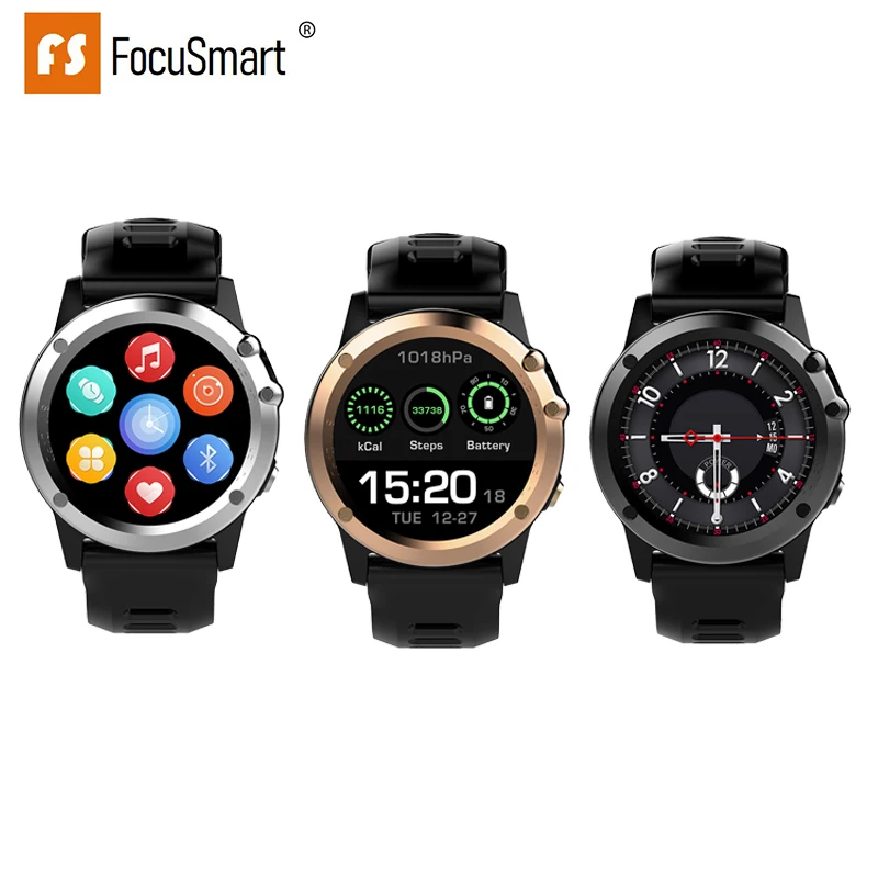 FocusSmart H1 gps умный фитнес трекер IP68 Водонепроницаемый Компас умные часы кровяное