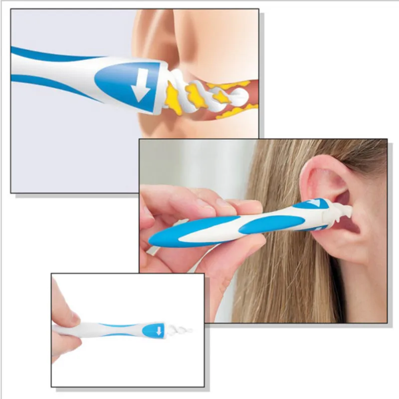

16 Tips Rotating Smart Ear Cleaner Earpick Easy Earwax Removal Soft Spiral Cleaner Prevent Ear Picking Tool Clean Ear Care Kit