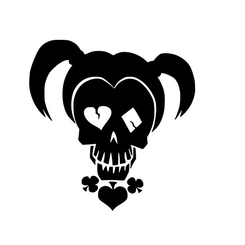 

15.5cm*16cm Harley Quinn Suicide Fashion Car Sticker Motorcycle Decal Black