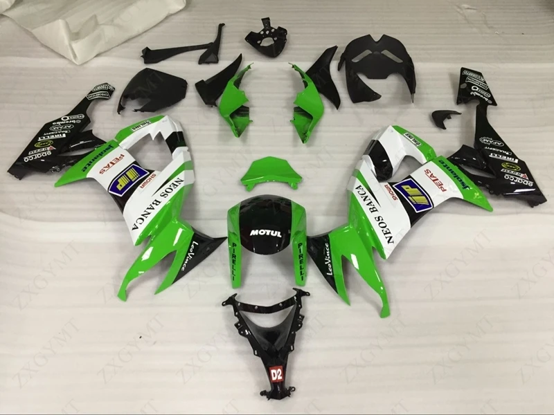 Full Body Kits ZX-10r 2008 - 2010 Green Black White Bodywork ZX10r 09 10 Fairings for Kawasaki 2009 | Автомобили и мотоциклы