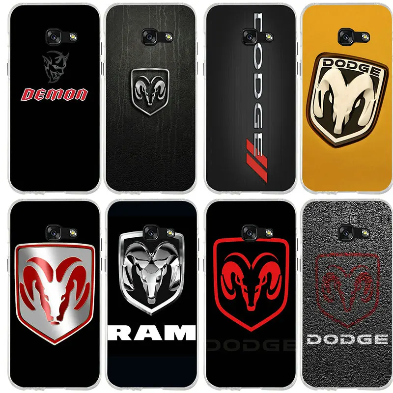 Dodge Challenger STR Ram Demon Logo мягкие чехлы для мобильных телефонов samsung Galaxy J3 J4 J5 J6 J7 J8 A3 A5 A7 сумки