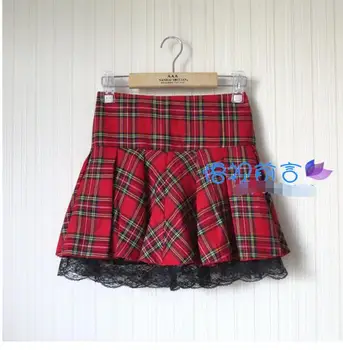 

3 Colors Japanese High Waist JK Student Girls Cute Cosplay School Uniform Plaid Skirt Free Shipping