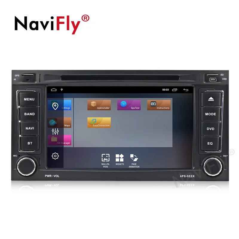 Best Navifly Android9.1 RDS 32G ROM 2G RAM Car Audio for Volkswagen VWTouareg T5 (2002-2010) car multimedia DVR OBD2 view camera IPOD 3