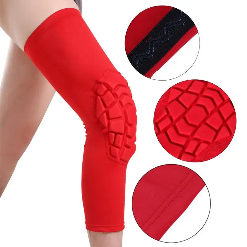 

1PC Knee Pads Sports Brace Running Fitness Honeycomb Ball Elastic Protector Compression Leg Sleeve for Support Knee Sports Safe