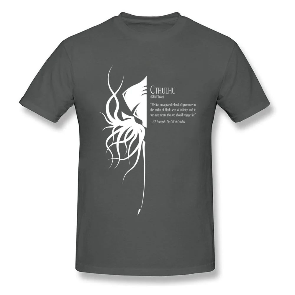 Cthulhu II Cotton Fabric Tshirts for Men Short Sleeve Print Tops Shirts 2018 Newest Mother Day Crew Neck T Shirt Comics Cthulhu II carbon