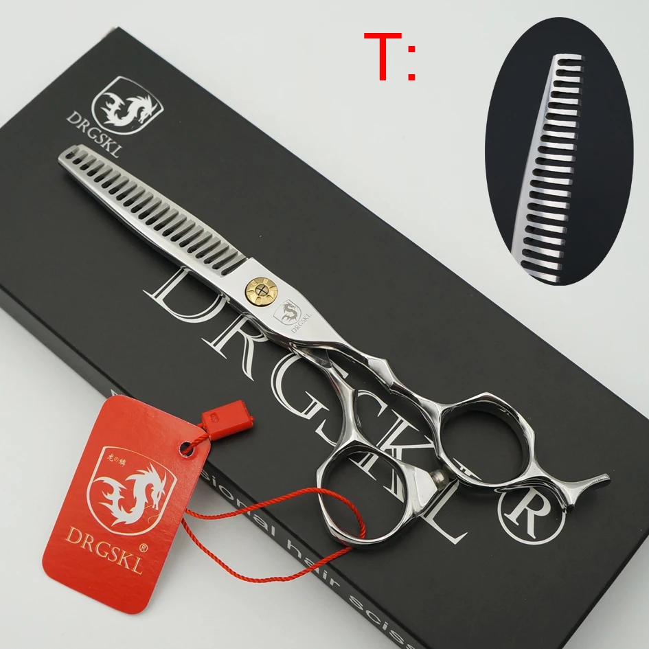 [DRGSKL] Новые Профессиональные филировочные ножницы для волос, парикмахерские ножницы, 6,0 срезанные ножницы для волос, высокое качество - Цвет: T