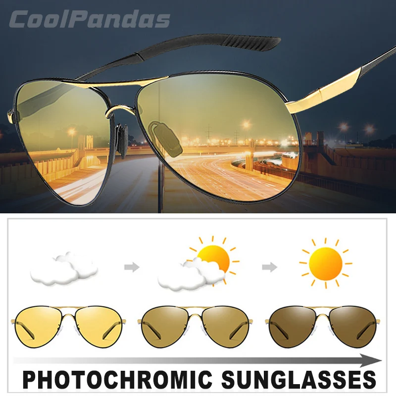 Womens Transition Photochromic Sunglasses HD Polarized Driving Glasses UV Shades 