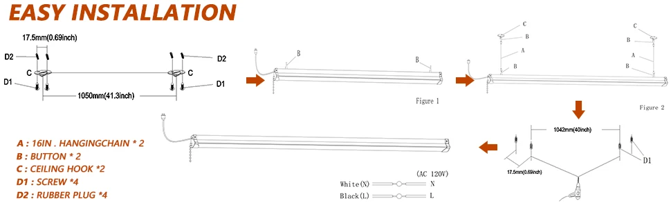  LED Wraparound,LED Shop Light,LED garage light,led garage Lamp. (6)