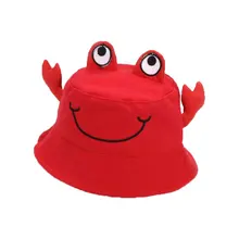 Ведро для детей, шляпа унисекс, мультяшная хлопковая шапка в рыбацком стиле, одноцветная уличная пляжная шапка для мальчиков и девочек, Детская кепка, Панама, карамельный цвет