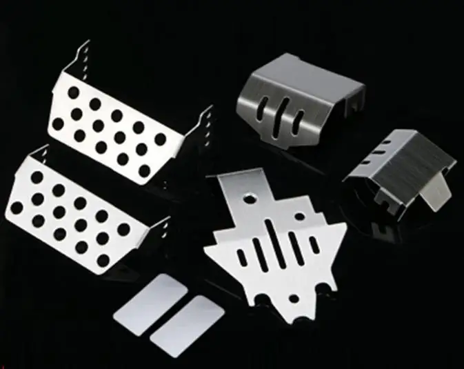 

TRX4 TRX 4 Stainless Steel Chassis Armor Axle Protector Pedal Plate for 1/10 RC Crawler TRX-4