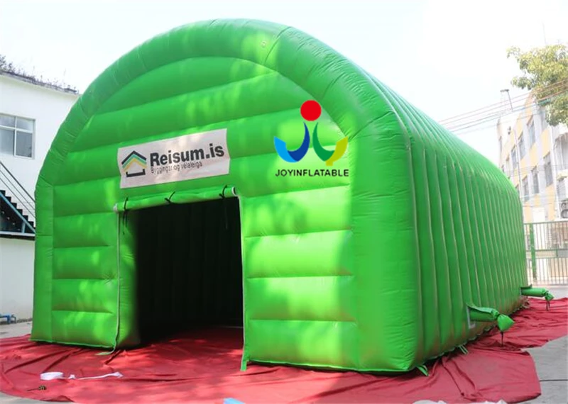 Семья зеленый туннель надувные палатки для праздников с двумя дверьми для события