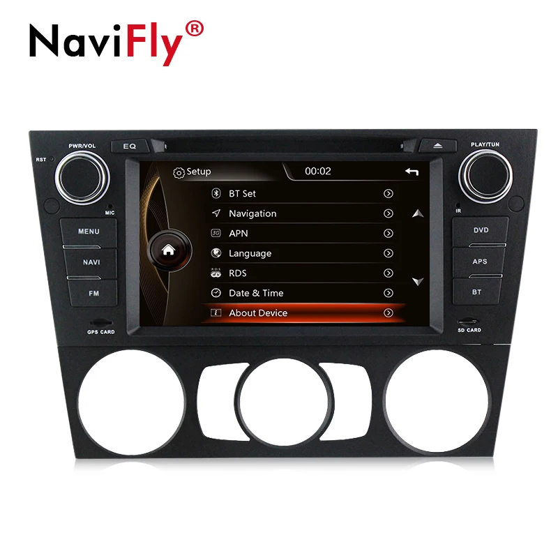 Sale NaviFly Europe RDS Original UI Car DVD player radio audio For BMW 3 Series E90 E91 E92 E93 With Car GPS navigation BT USB E90 1