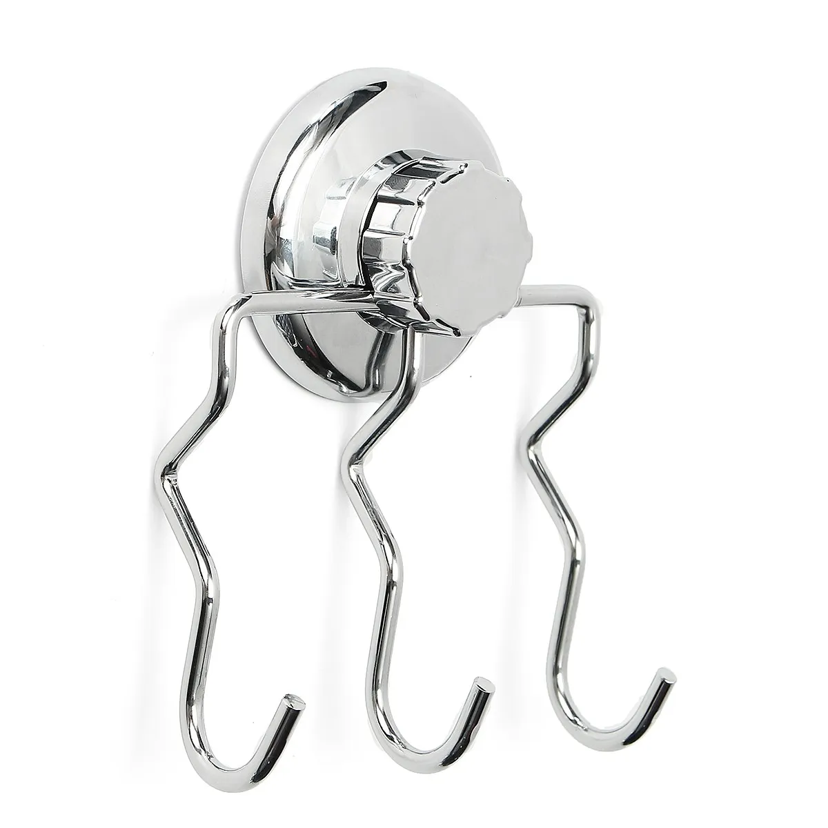 TAPCET Bathroom Kitchen Stainless Steel Robe Hook 2/3/4/5 Hooks Removable Strong Vacuum Suction Cup Hanger Robe Towel Hooks - Цвет: 3 hooks