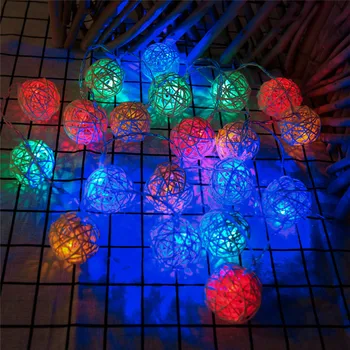 Battery Operated Fairy Slingers Rotan Bal 5 M 40 LED voor Slaapkamer Tuin Kerst Wedding Party Holiday Decoratie