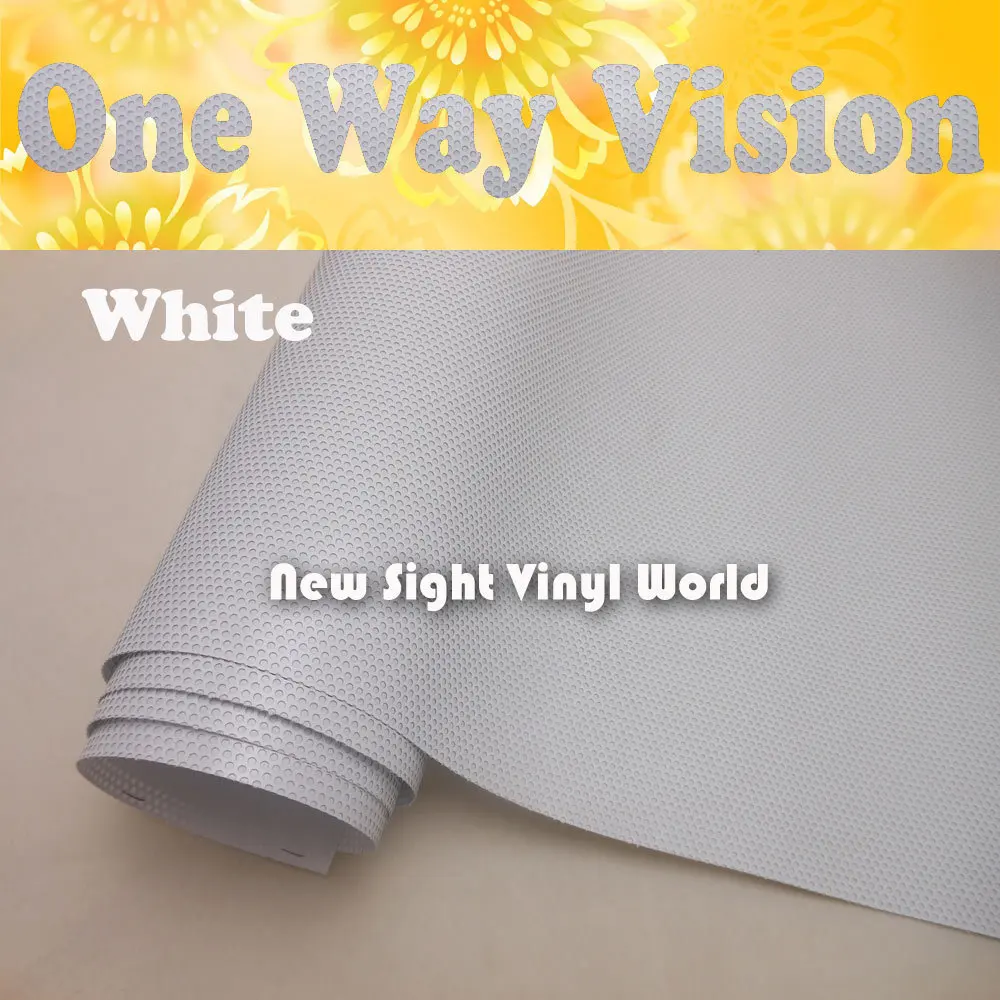 One Way Vision Sticker Film White Perforted Privacy Car Home Window Glass Film 