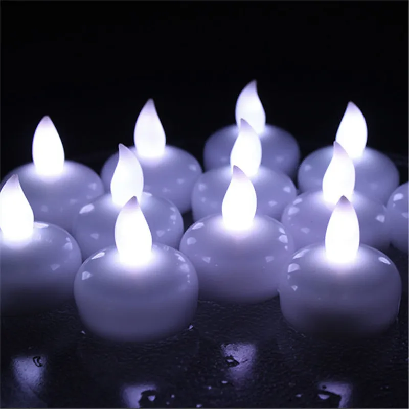 12 шт. изменение цвета буж flottante плавающий чай свет свечи, Электрический Батарея светильник, декоративные свечи набор