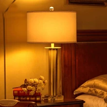 Классическая золотая стеклянная Хрустальная основа для настольной лампы Современная гостиничная лобби гостиная спальня прикроватная настольная лампа lamparas de mesa