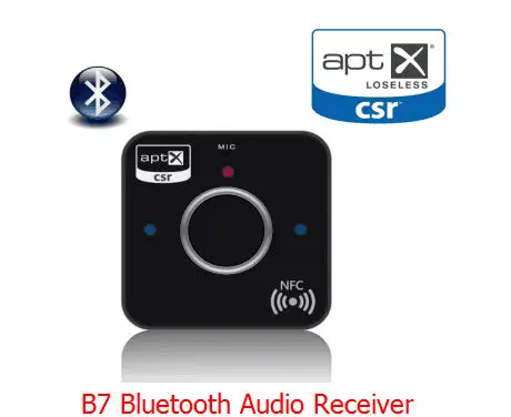 JEDX B7 CSR V4.1 bluetooth-приемник NFC Беспроводной аудио приемник Hi-Fi 2 выходными портами для динамика наушники с микрофоном