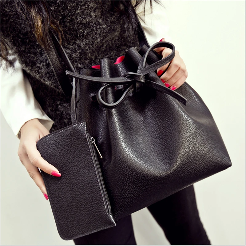 Half Price!!Quality Leather Women Handbags Bucket Bag High Grade Women Messenger Bags Ladies Shoulder Crossbody Bag Bolsas