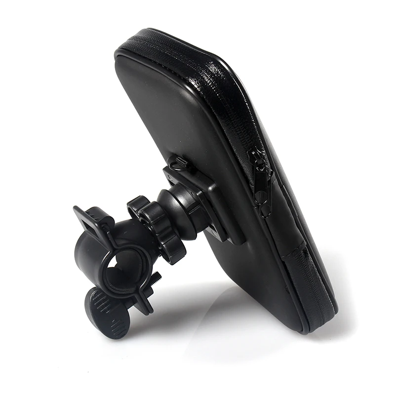  Universal Waterproof Motorcycle Phone Holder Zipper Pocket Handlebar Phone Mount Stand Support Bag 