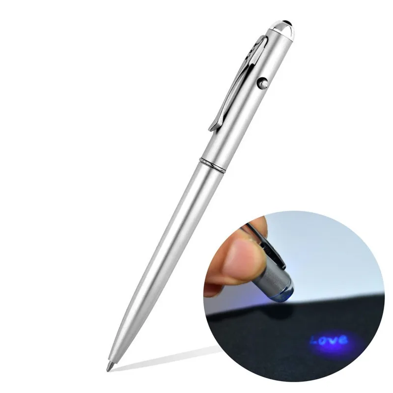 

New Arrival 2 in1 Invisible Ink Magic Security Rotating Secret Ballpoint Pen With UV Light
