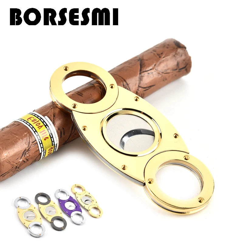 Hot sale 56Ring stainless steel cigar scissors portable metal cigar