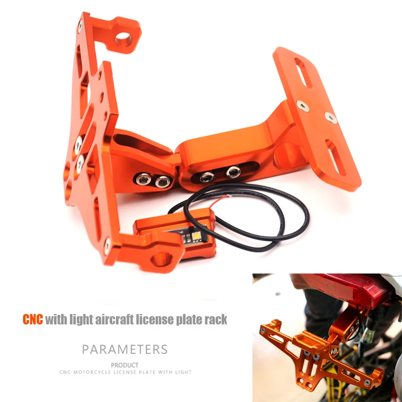 

Motorcycle Adjustable Angle Aluminum License Number Plate Frame Holder Bracket FOR Suzuki GSX R 750 GSX R 600 SV 650 SV 1000 S