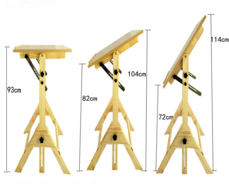 Сосновый импортный мольберт, студенческий чертежный стол, чертежная доска, профессиональный инженерный чертежный стол, подъемный Наклонный мольберт CAD