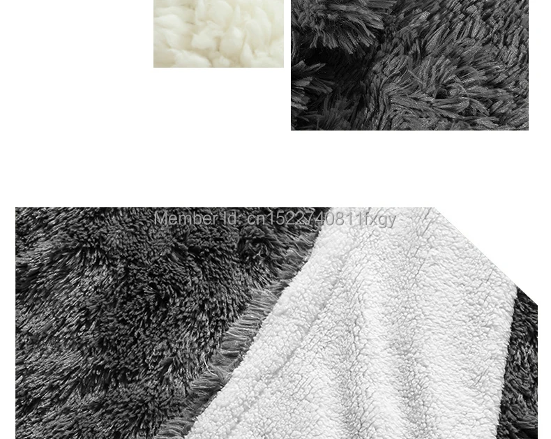 Роскошное Европейское одеяло из искусственного меха с длинными волосами, зимнее пушистое теплое двустороннее одеяло, однотонное окрашенное в пряже бархатное Норковое одеяло