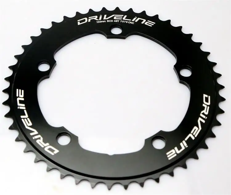 DRIVELINE CNC 46t road bike TT chainring 130BCDin Bicycle Crank