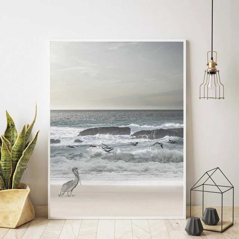 beach wall art print living room decoration