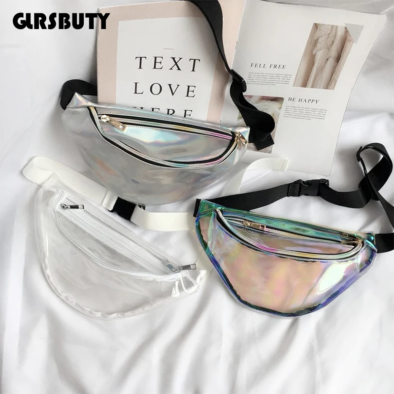 

Holographic Beach Waist Bag Hologram Fanny Pack Laser Bum Bag Hip Women Travel Festival Metallic Shiny Waist Bags Party Holiday