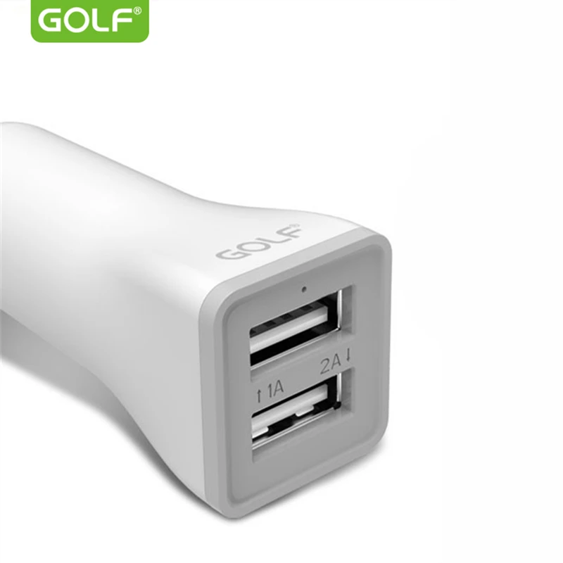 GOLF 2A 1A двойной USB выход универсальное автомобильное зарядное устройство для iPhone 5S 6 S 7 8 X samsung S6 S7 S8 S9 LG G3 G4 G5 G6 телефон USB Автомобильное зарядное устройство