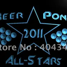 LK568-пиво-понг 2009 All Stars Champ светодиодный неоновый свет знак домашнего декора ремесла