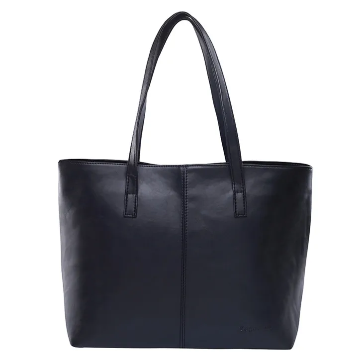 Yogodlns сумка Модные женские кожаные сумки короткие сумки на плечо Серые/черные Большие вместительные роскошные сумки дизайнерские сумки-тоут - Цвет: Черный