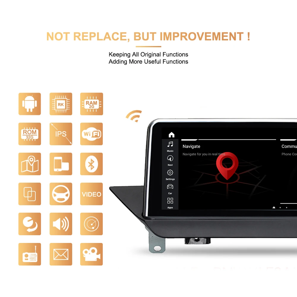 Discount Antiglare screen Android 9.0 4+64G Car multimedia Player car dvd player auto audio for BMW X1/E84 2009-2015 with idrive radio 2