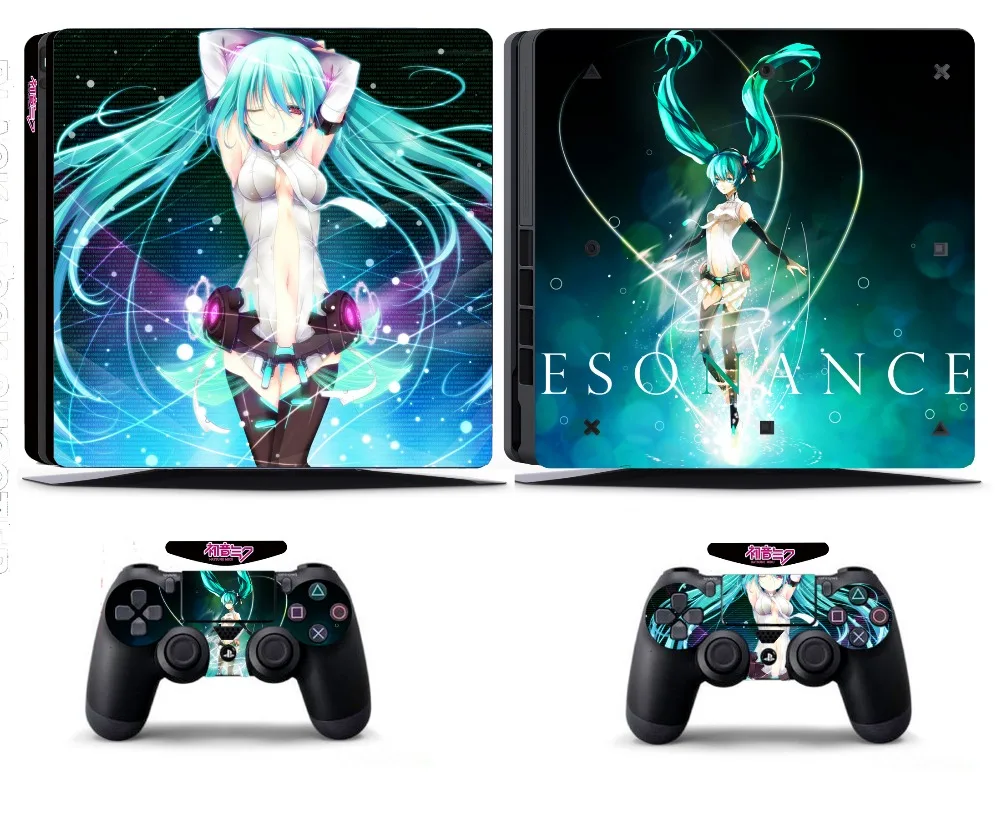 

232 PS4 Slim Skin PS4 Slim Sticker Vinly Skin Sticker for Sony PS4 Slim PlayStation 4 Slim and 2 controller skins