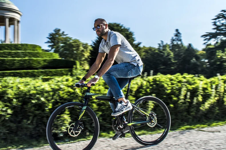 Top The new 26-inch aluminum alloy folding mountain bike transmission disc folding bike 10