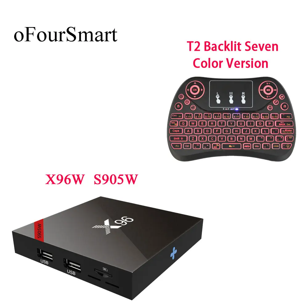 X96W Smart tv Box Amlogic S905W четырехъядерный 2 ГБ + 16 Гб X96 Android 7 1 ТВ приемник с WiFi HD 4K