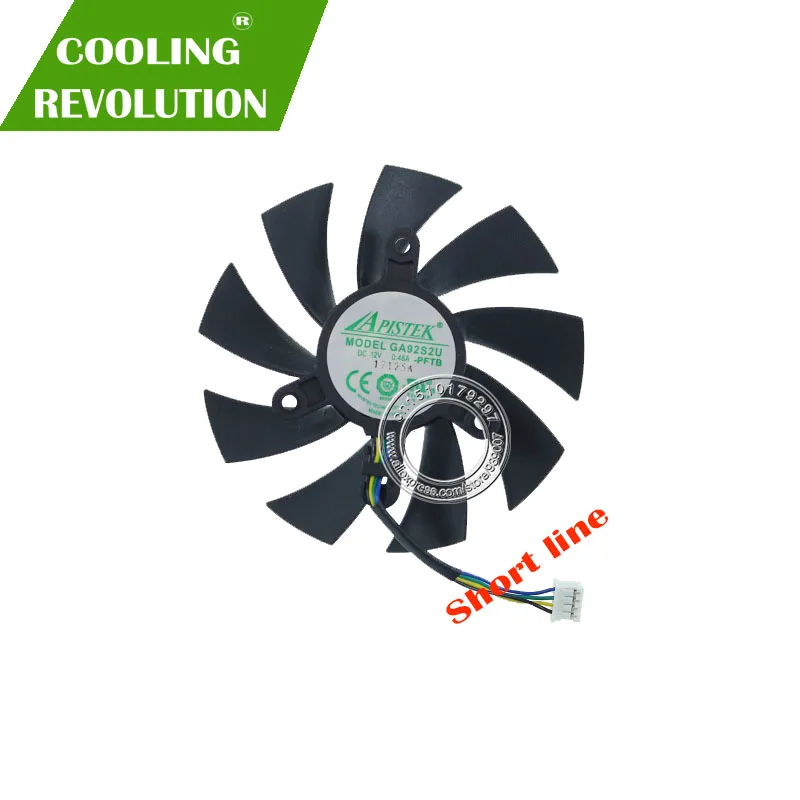 Для ZOTAC GTX1080Ti AMP EXTREME 11 г Видеокарта радиатор вентилятор охлаждения GA92S2U DC12V 0.46A