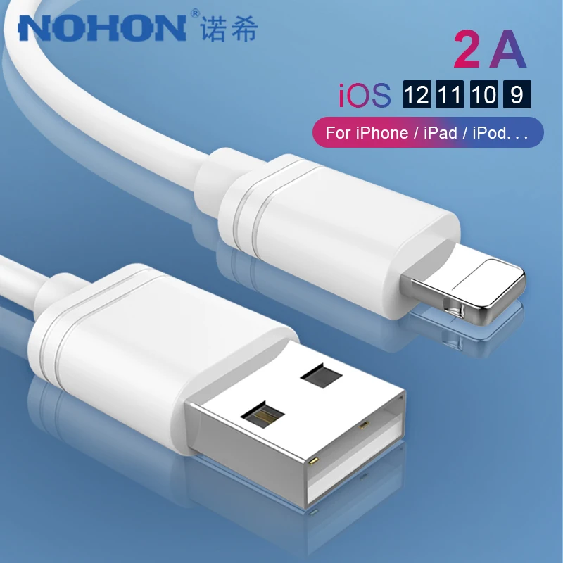 NOHON TPE USB кабель для зарядки и передачи данных освещение для iPhone X XS MAX XR 8 7 6 6S 5 5S Plus зарядный кабель для синхронизации для Ipad Mini 1 2 3 4
